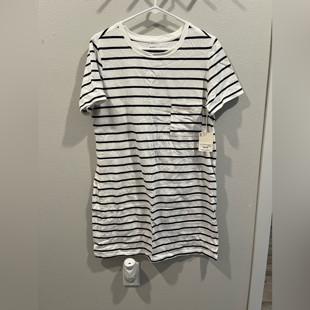 a.n.a striped T-shirt dress